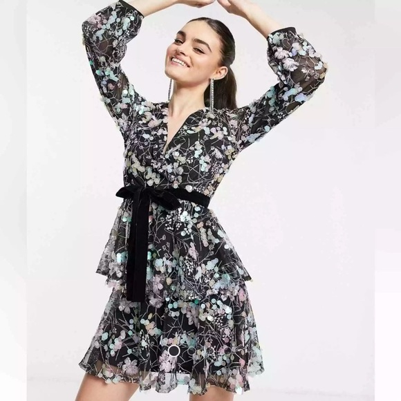 Forever Unique Mermaid Sequin Dress 6 NWT - Picture 1 of 5